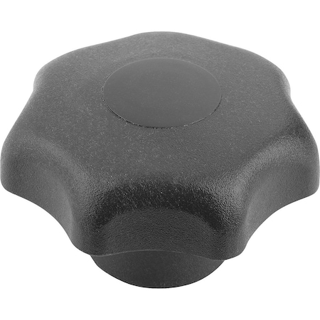 Star Grip To DIN6336 D1=40 D=M08, Form:K Biopolymer, Black Ral7021